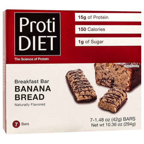 ProtiDiet Banana Bread Bar \ 7 Servings Per Box