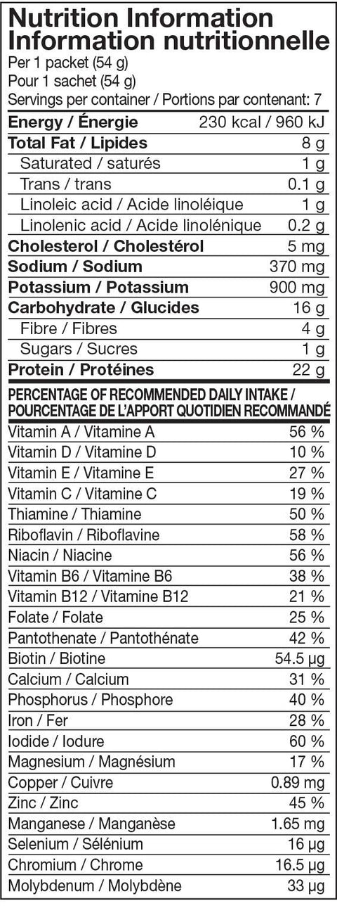 Chocolate Meal Replacement Shake 22gr of Protein/ 7 Servings Per Box