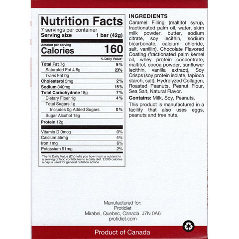 ProtiDiet Chocolate and Caramel Crispy Bites \ 7 Servings Per Box