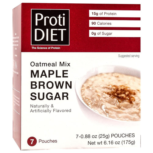 ProtiDiet Maple Brown Sugar Oatmeal \ 7 Servings Per Box