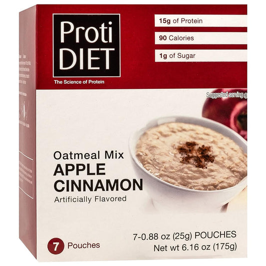 ProtiDiet Apple Cinnamon Oatmeal \ 7 Servings Per Box