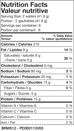 Chocolate Wafer Bars / 6 Servings Per Box