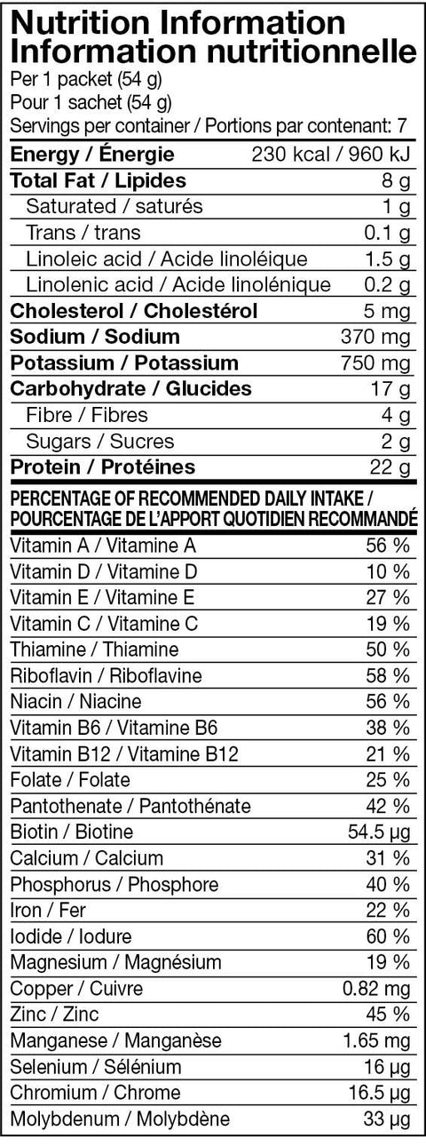 Vanilla Meal Replacement Shake 22gr of Protein/ 7 Servings Per Box