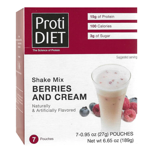 ProtiDiet Berries and Cream Shake \ 7 Servings Per Box