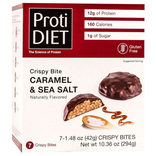 ProtiDiet Chocolate and Caramel Crispy Bites \ 7 Servings Per Box
